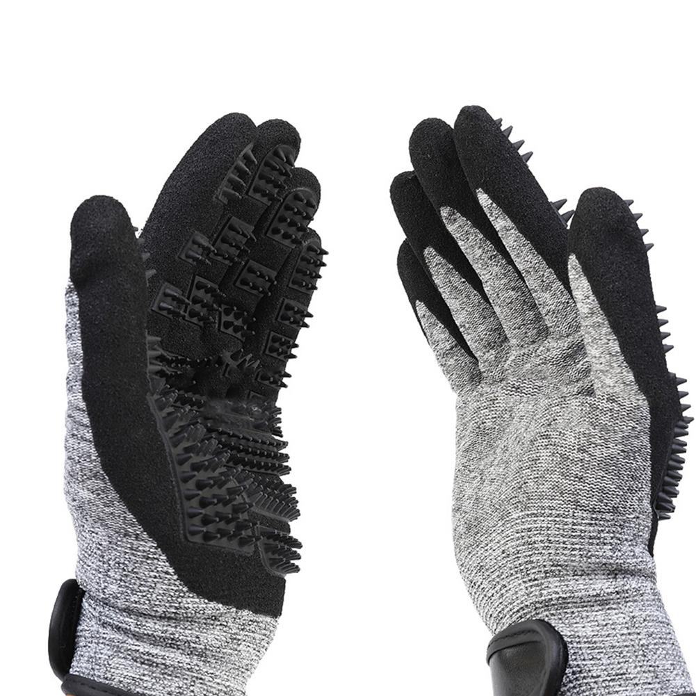 Pet Grooming Handschoen Kat Ontharing Mitts-De Vergieten Borstel Kammen Voor Kat Hond Paard Massage Kammen Dierbenodigdheden kat Accessoies