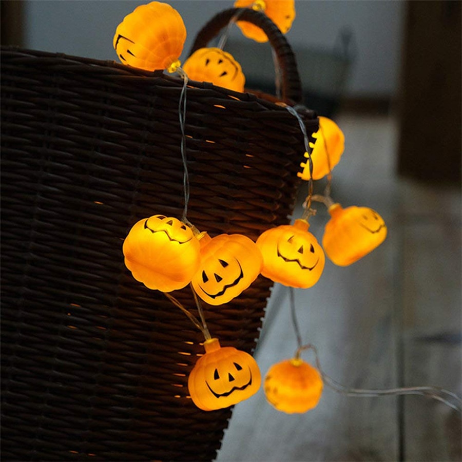 10 Leds 20 Leds 30 Leds Pompoen Led Lichtslingers Opknoping Pompoen Fairy Lights Voor Halloween Party Christmas Decorations Gerlyanda