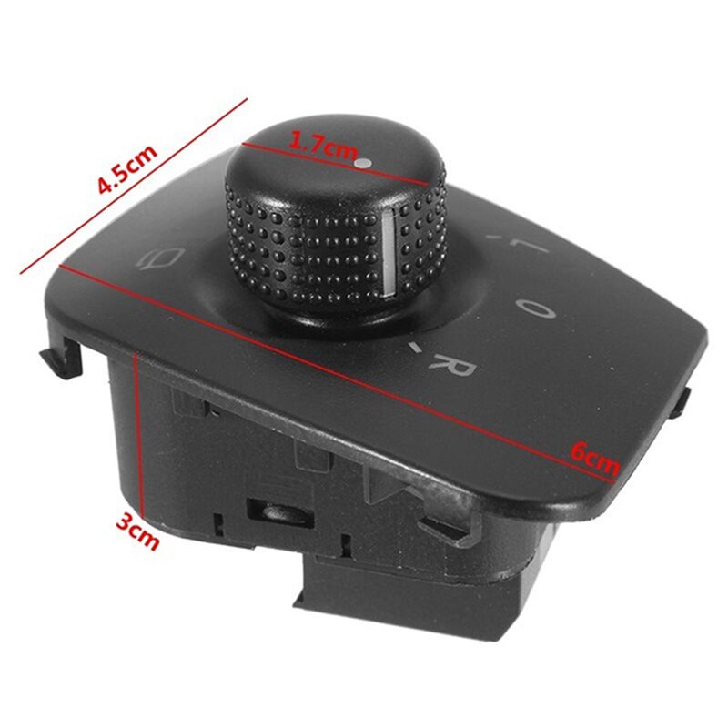 Perilla de interruptor de ajuste para espejo lateral de coche, accesorio para Seat Ibiza , 6J1959565, 959, 565, 1 unidad