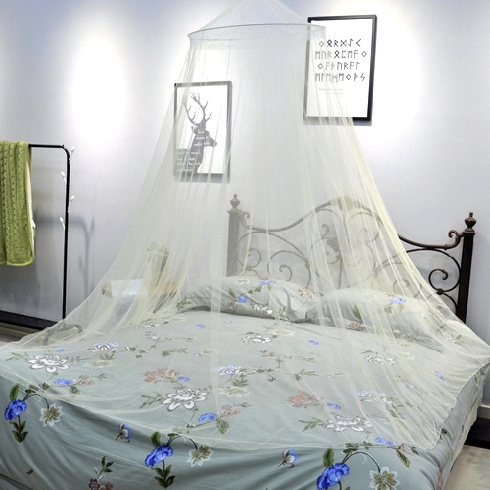 Witte huis bed kant net luifel cirkelvormig klamboe mosquitera malla de mosquitera