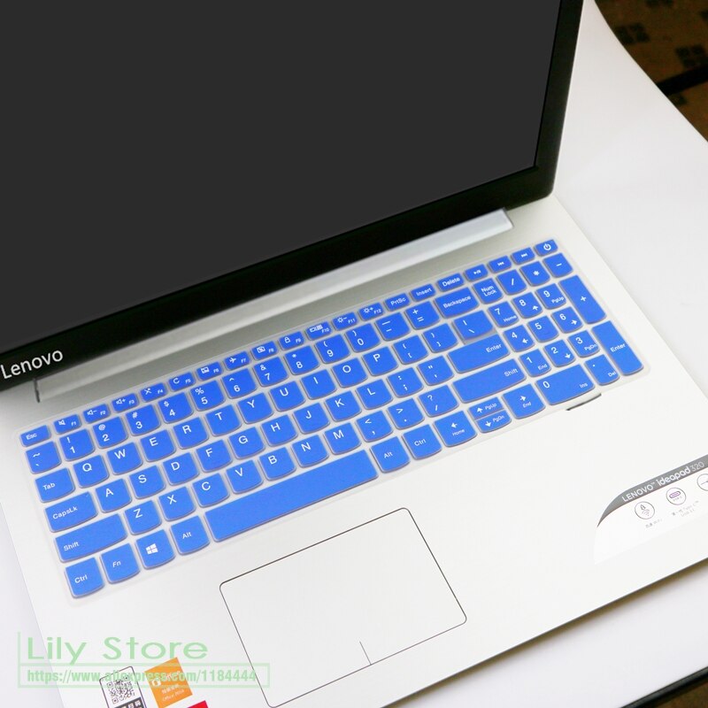 Laptop Keyboard Cover for Lenovo IdeaPad 520 720 15.6-inch - Ultra-thin Silicone Skin: Blue