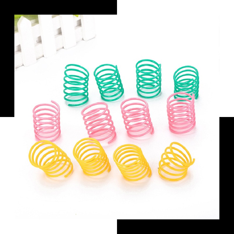 Cat Spring Toys, Bouncy Coil Kitty Cats Spiral Spring Toy...