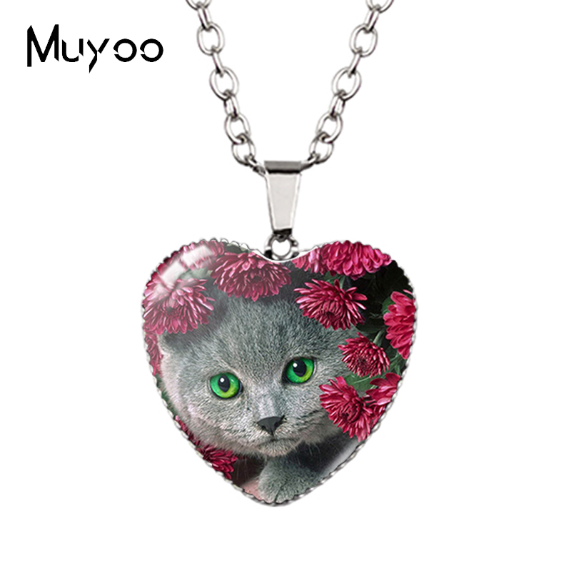 Landscape Animal Swans Butterflies Peacock Oil Painting Handcraft Heart Jewelry Pendant Necklace HZ3: Platinum Plated