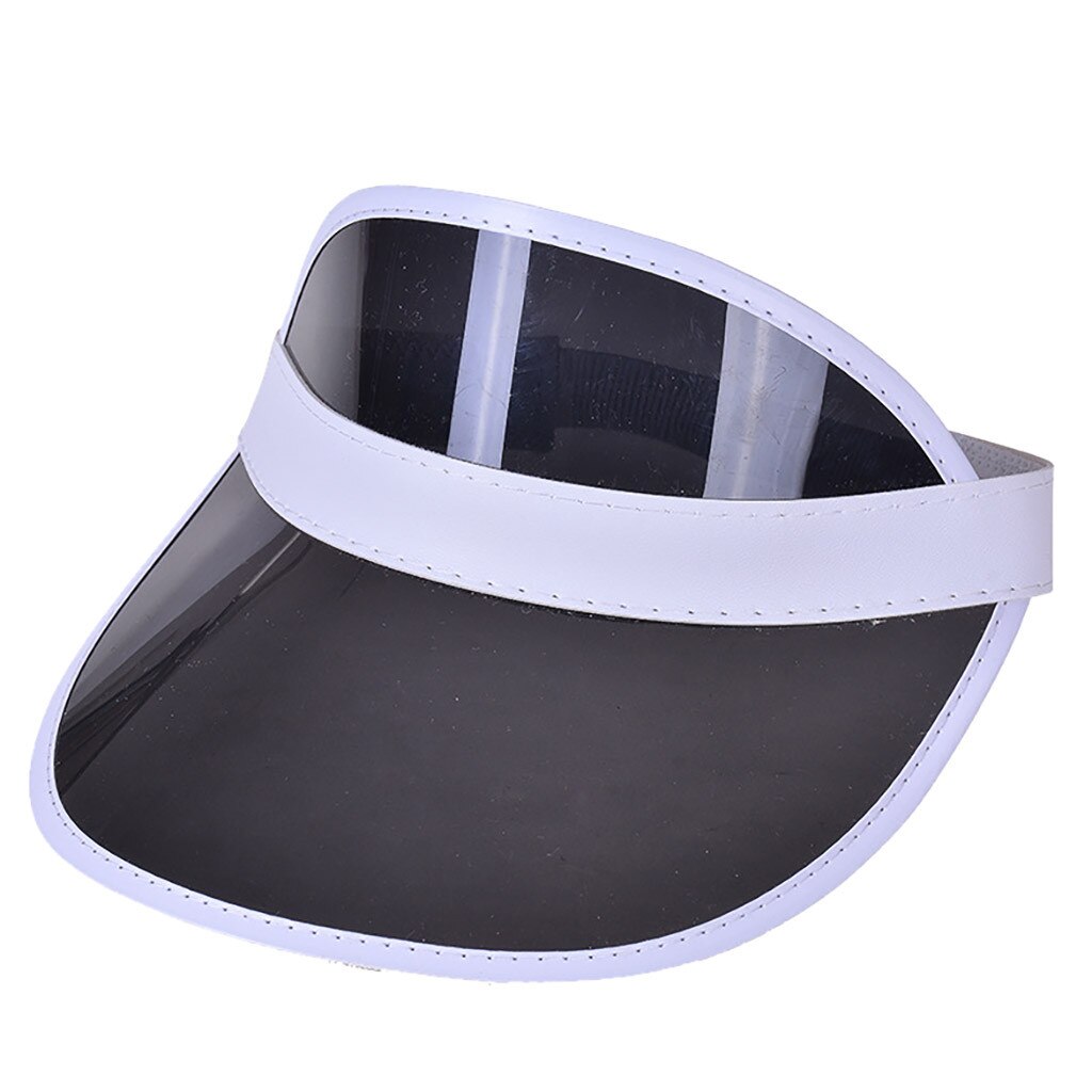 Visera transparente para hombre y mujer, visera transparente para de verano, gorra de plástico de Pvc transparente para adultos, visera, sombrero de sol Unisex para exteriores #10