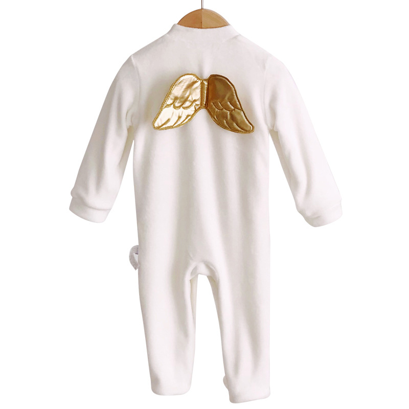 Spring Autumn Long Sleeve Angel Wings Baby Clothes 0-18 Months Newborn Cute One Piece Baby Rompers Girls Boys Bodysuits