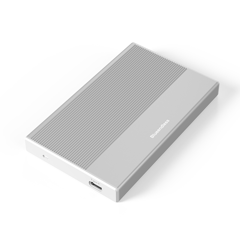 Blueendless USB3.0 HDD Hard Drive HDD Case Sata Case Aluminum 2.5 HDD Encolsure for Laptop PC External HD Case Hard Drive: Beige