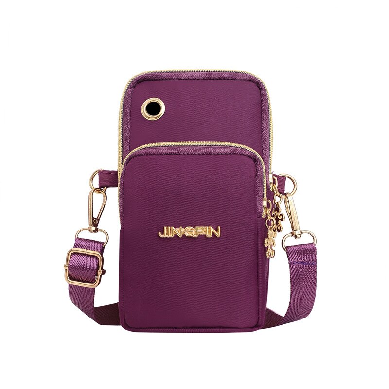 Sac à bandoulière simple pour femmes, sacoche pour téléphone portable, coréenne, sport, bras, loisirs, pochette croisée,: Purple