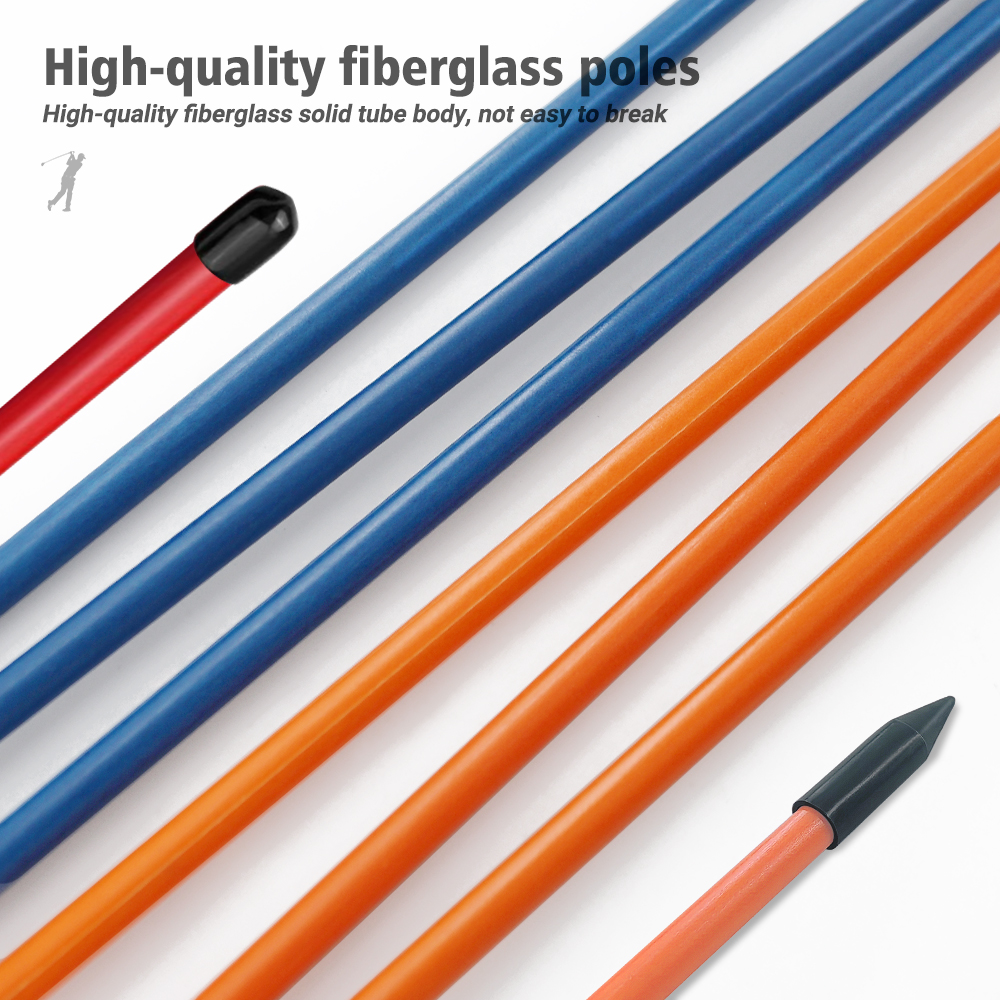 Golf Swing Training Tools Golf Alignment Sticks 2 Sets 48inch Alignment Practice Rods Collapsible 5 Colors Golf Alignment Sticks