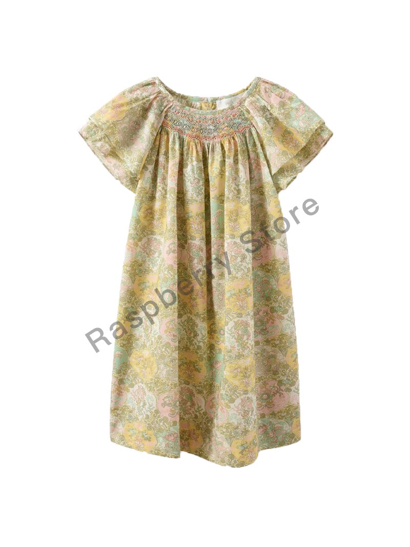 Pre April 26th Girls Gathered And Ruffled Dress Raspberry Camellia Pink BP Liberty Dress
