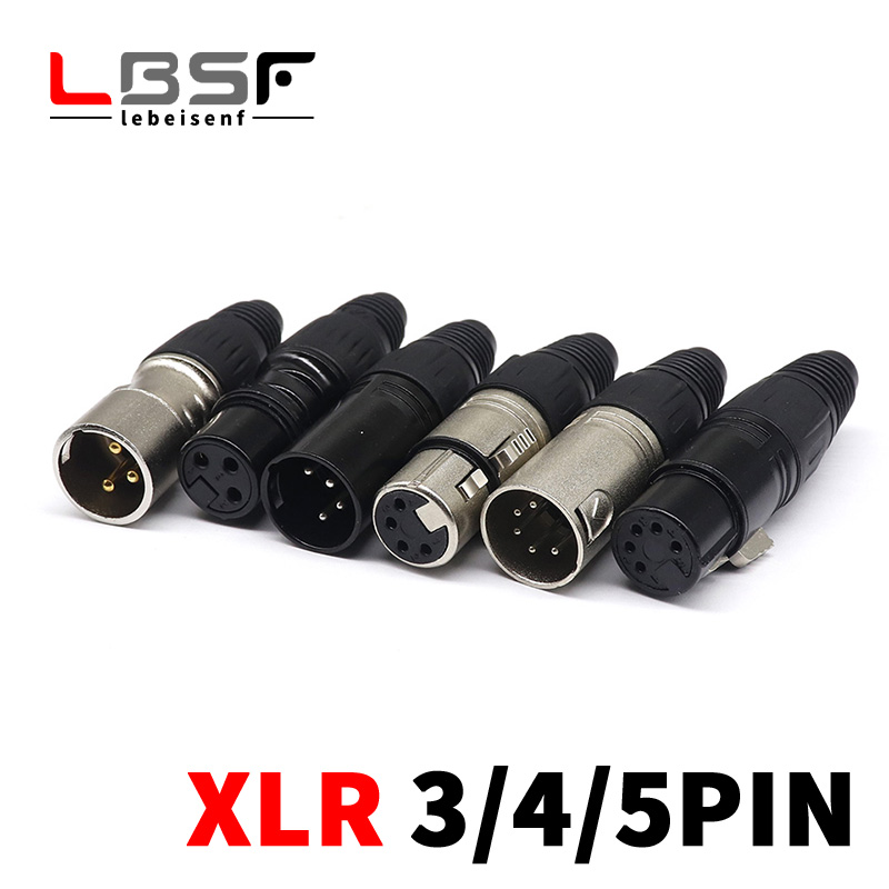 3/4/5PIN Canon Hoofd Microfoon Plug Microfoon Hoofd Xlr Balanced Head Drie-Core Vergulde canon Mannelijke En Vrouwelijke Hoofd
