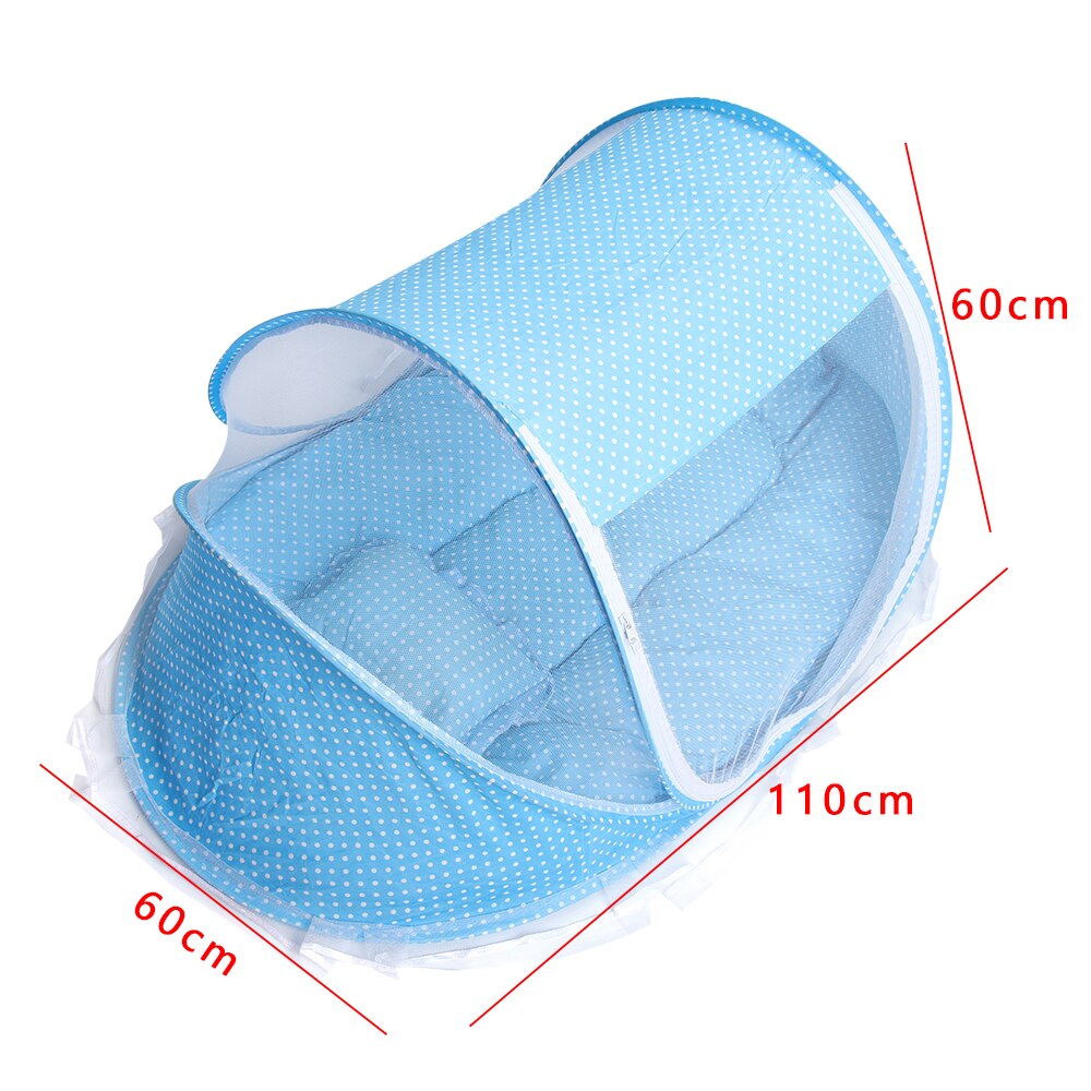 Neugeborenen freundlicher Polyester Faltbare Netz Spielen Zelt Moskito Netto Reise Kleinkind Bett Kissen Reißverschluss freundlicher Baby Krippe Faltbare