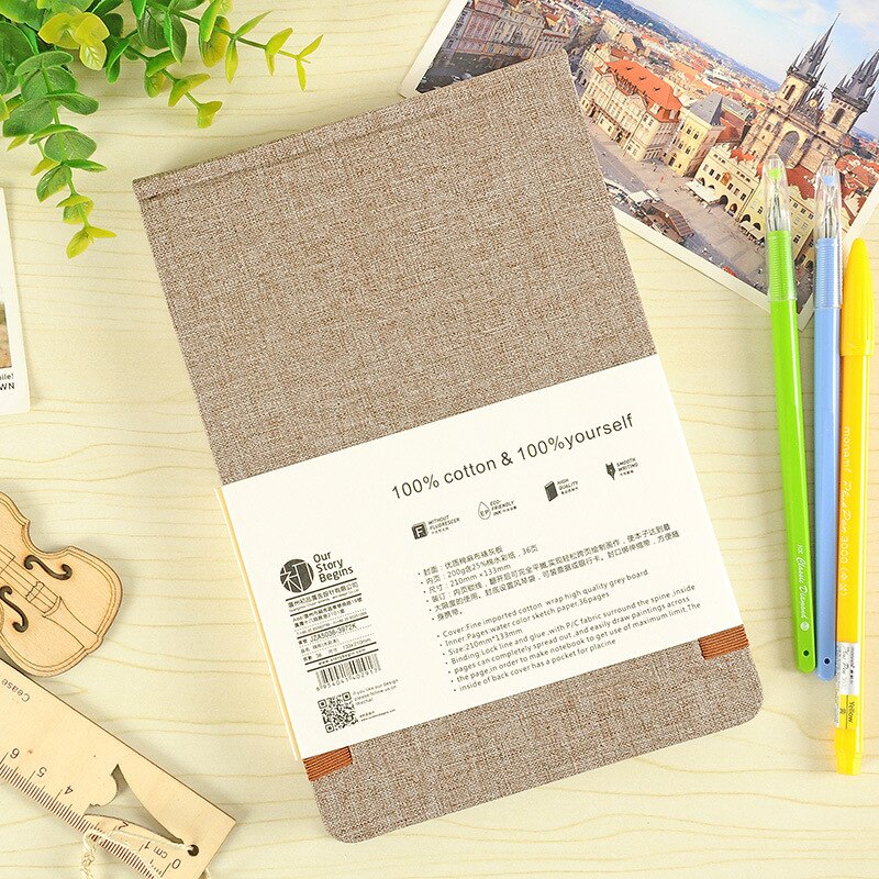 Cuaderno de bocetos para cuadros de acuarela A5, cubierta dura, papelería no defecteri, cuaderno de notas de dibujo, Libreta de escritorio, planificador