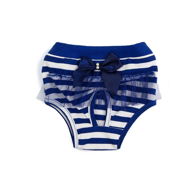 Kvinnelig kjæledyr hund valp bleie bukser fysiologisk sanitær kort truse bleie undertøy: Blå / S