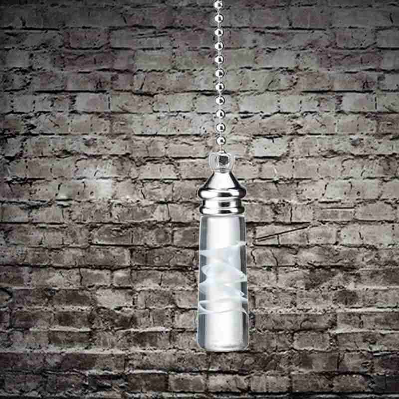 Bathroom Ceiling Light Switch Pull Cord String Crystal Handle Decor W/connector B2Y8