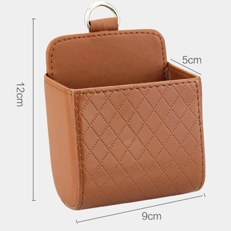 Borsa portaoggetti per auto presa d'aria cruscotto appeso scatola portaoggetti in pelle PU occhiali porta telefono accessori interni per auto