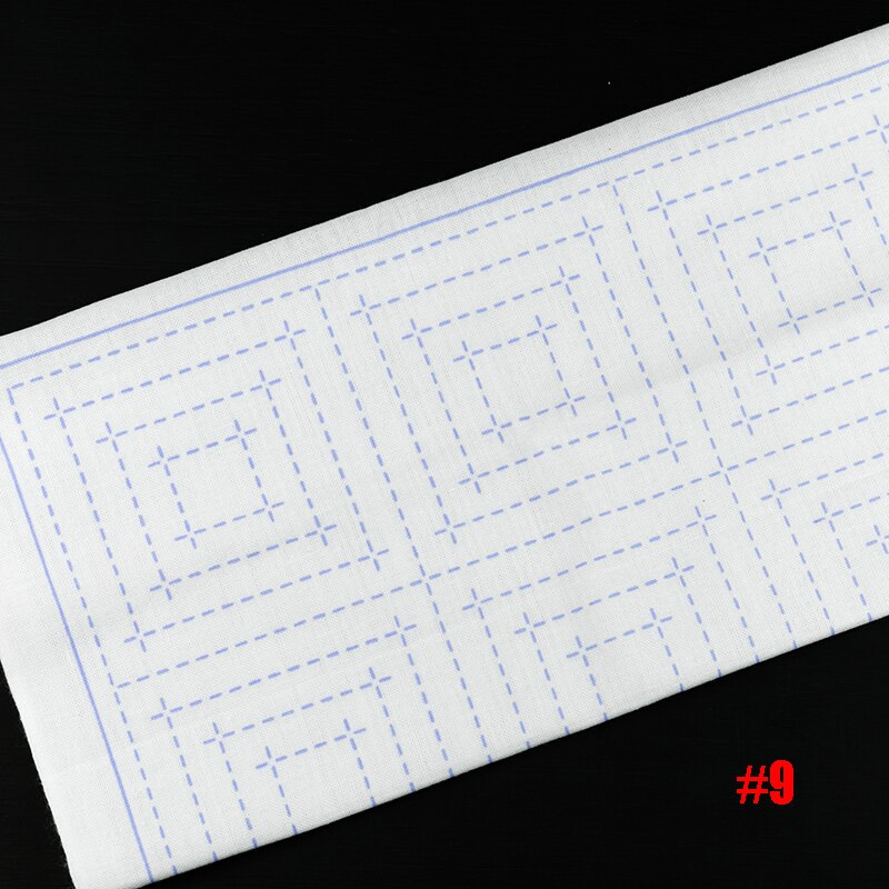 Sashiko kit,Pre-printed pattern, Sashiko Sampler Kit,10 patterns option,DIY for Crafters, Beginner Kits,White Towel Kit: 9