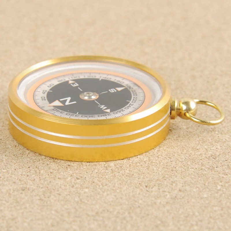 Portable Presents Gold Hiking Climbing Survival Tools Aluminum Alloy Pocket Outdoor Camping Compass Handheld Compas