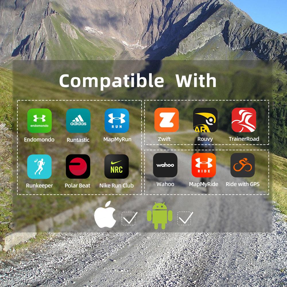 CYCPLUS H1 Heart Rate Monitor Bluetooth ANT+ Wireless Heart Rate Sensor Armband Hand Strap IPX6 Belt for Wahoo Zwift Cycling