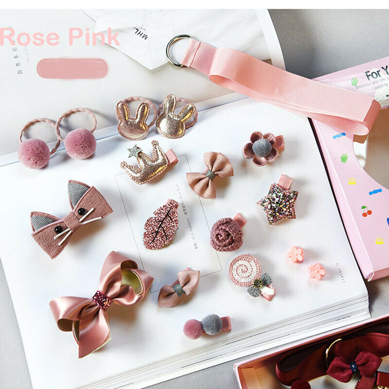 Kinderen Accessoires 18 Stks/sets Prinses Baby Kids Meisje Baby Hoofdband Grosgrain Haarelastiekjes Clips Haar Clips Touw Set