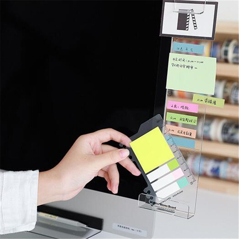 Panneau latéral pour écran d'ordinateur, planificateur, écriture, enregistrement, panneau de messages, moniteur en acrylique, panneau pour mémo