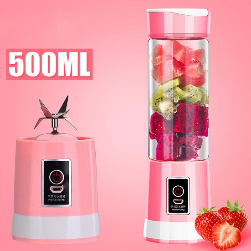 ! 500Ml Oplaadbare Multifunctionele Fruit Juicer Draagbare Usb Shaker Bottleelectric Juicer Smoothie Maker Fruit Artefact