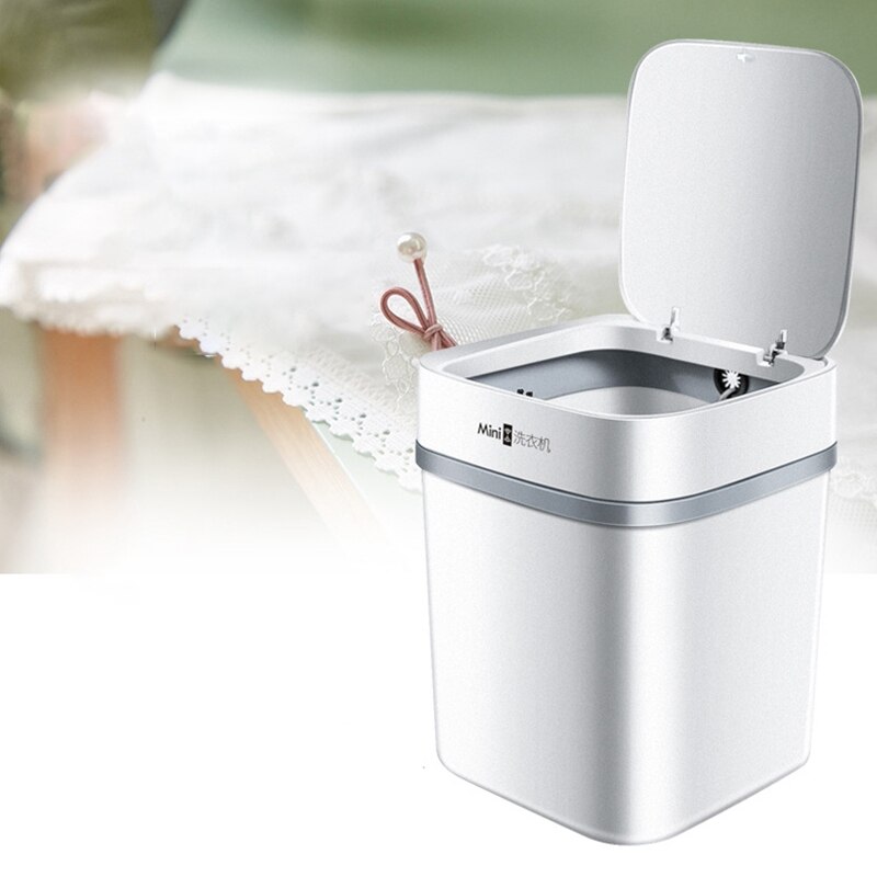 10L Mute Mini Portable Desktop Laundry Washer Ultrasonic Clothes Washing Machine for Home and Water Flushing