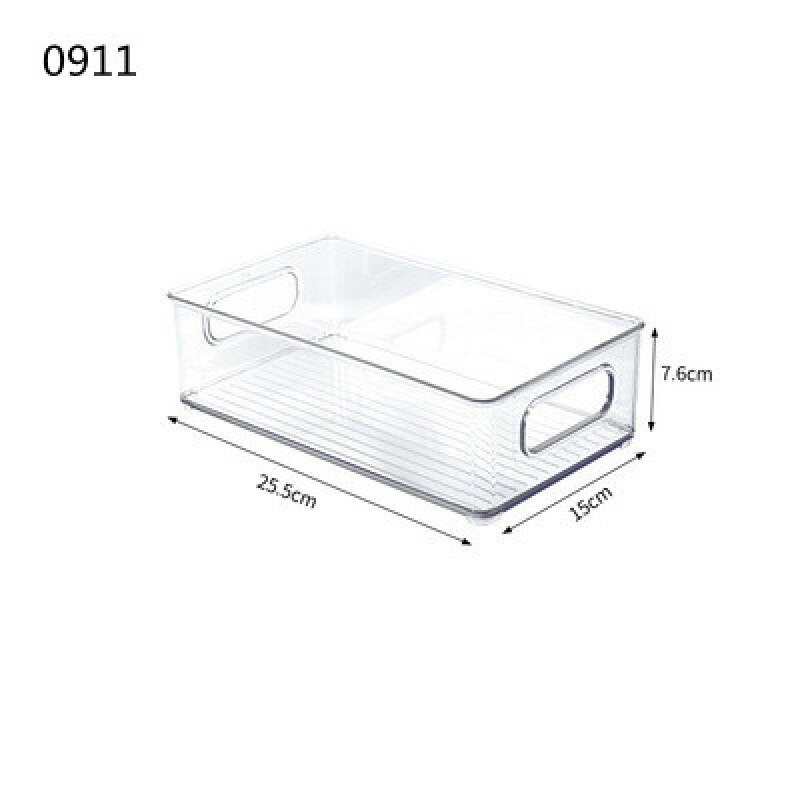 Refrigerator Organizer Bins Refrigerator Drawer Organizer Transparent Fridge Storage Bin Clear Plastic Pantry Food Storage Rack: 0911