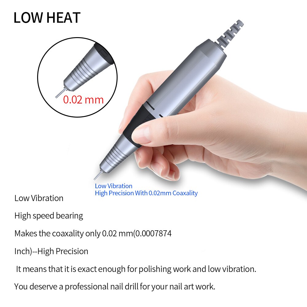 Professionele Elektrische Nagel Boor Machine Accessoires 32W 35000Rpm Nagelvijl Manicure Cutters Nail Boor