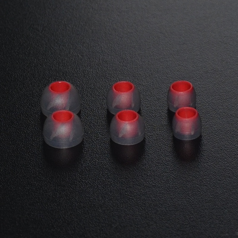 NICEHCK Red KZ 3 Pairs(6pcs) L M S In Ear Tips Earbuds Headphones Spiral Silicone Eartips For More KZ Earphones Universal