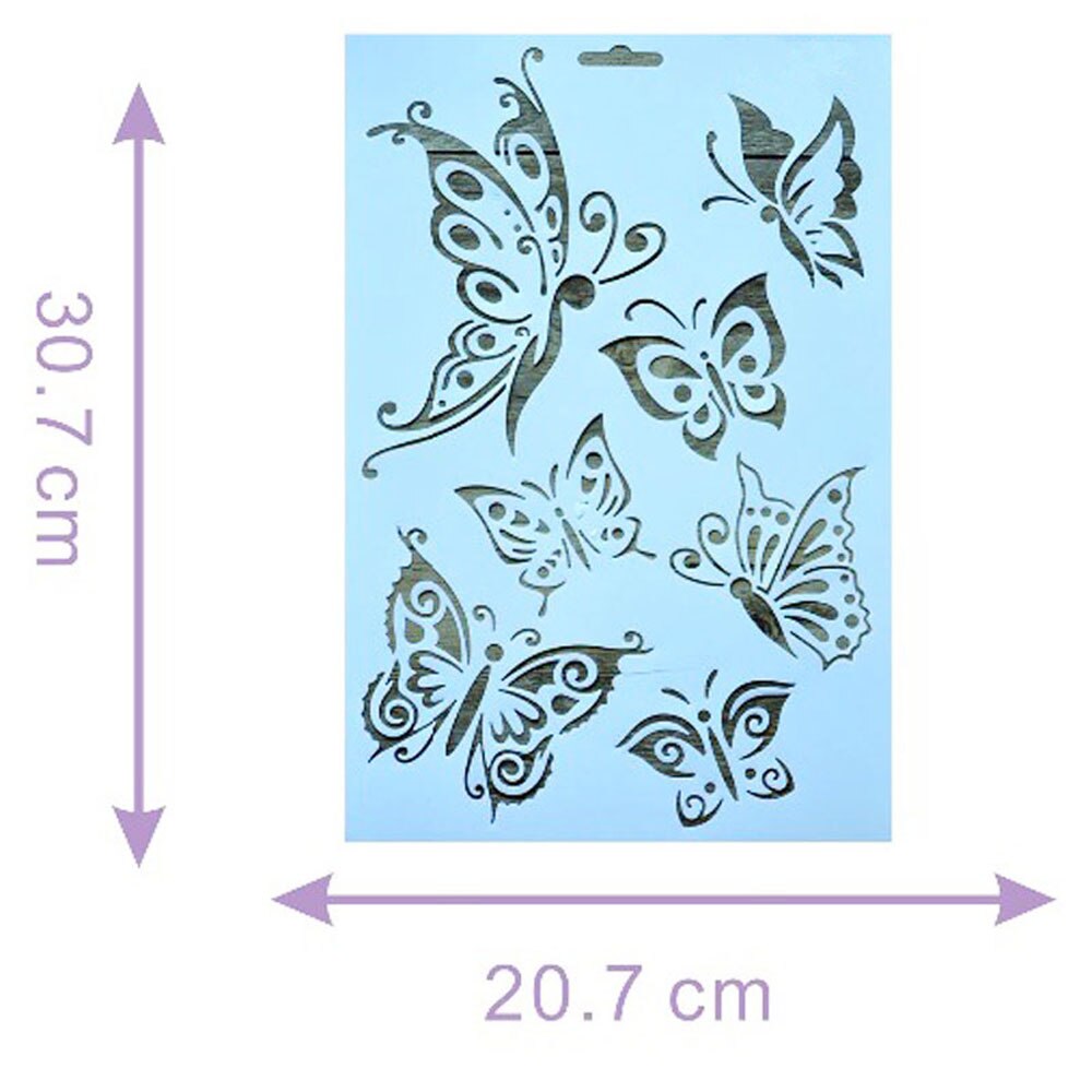 1PC Butterfly Layering Stencils For Walls Painting Scrapbooking Stamps Album Decorative Embossing Paper Cards DIY Craft Tools