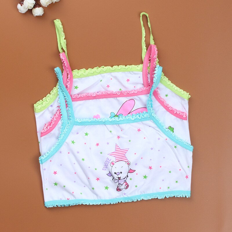 2pcs/lot Kid Girl Training Bras Lovely Little Girl cartoon Printed Children Underclothes Outdoor Activity Undies Ropa Interior