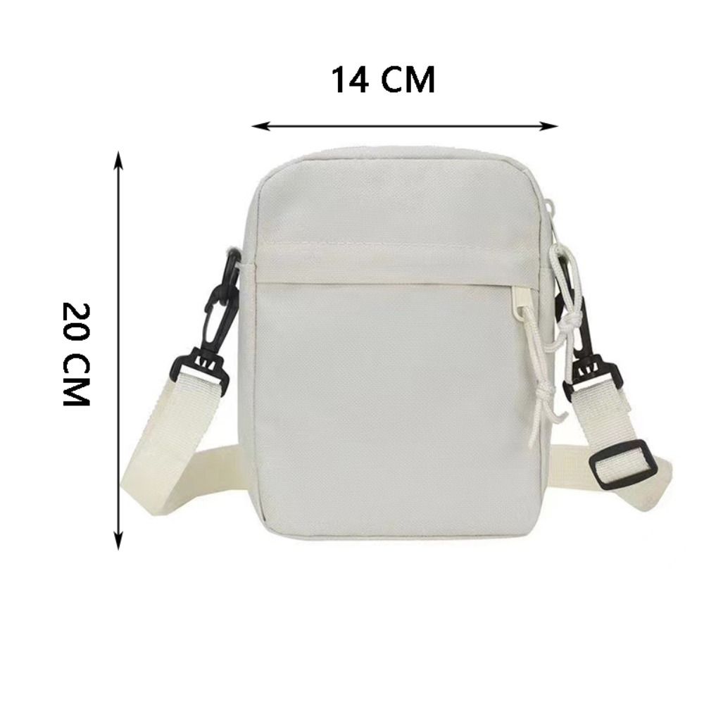 Black White Khaki Crossbody Bags Oxford Cloth Minimalists Tote Bag Long Shoulder Strap Travel Storage Men Women