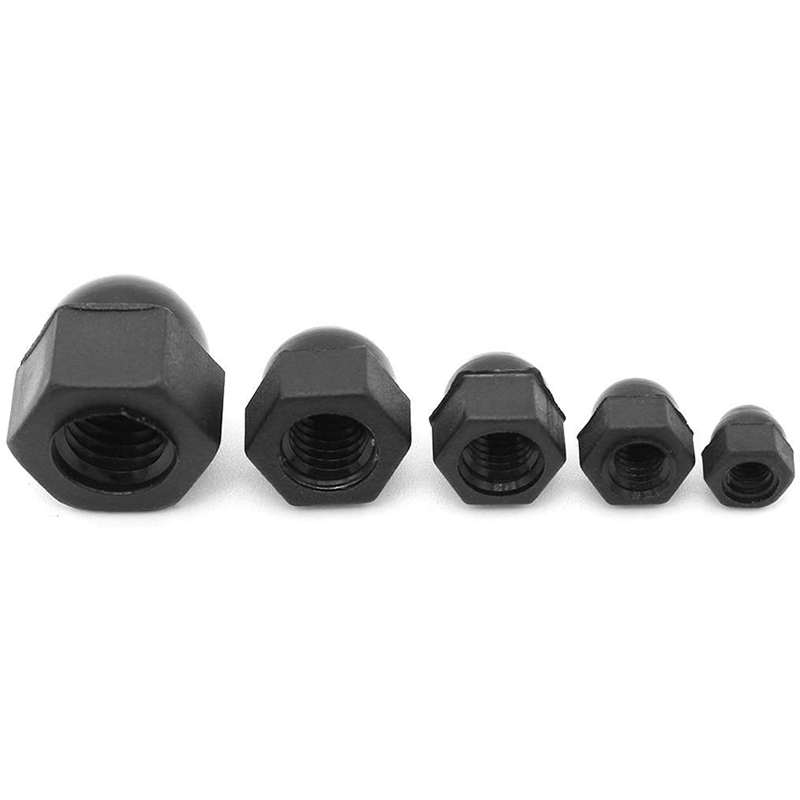 ! 90 Pcs Bolt Dome Cover Caps Bolt And Nut Protection Cover Cap Hexagon Black Plastic Nut And Bolt Cover M3 M4 M5 M6 M8