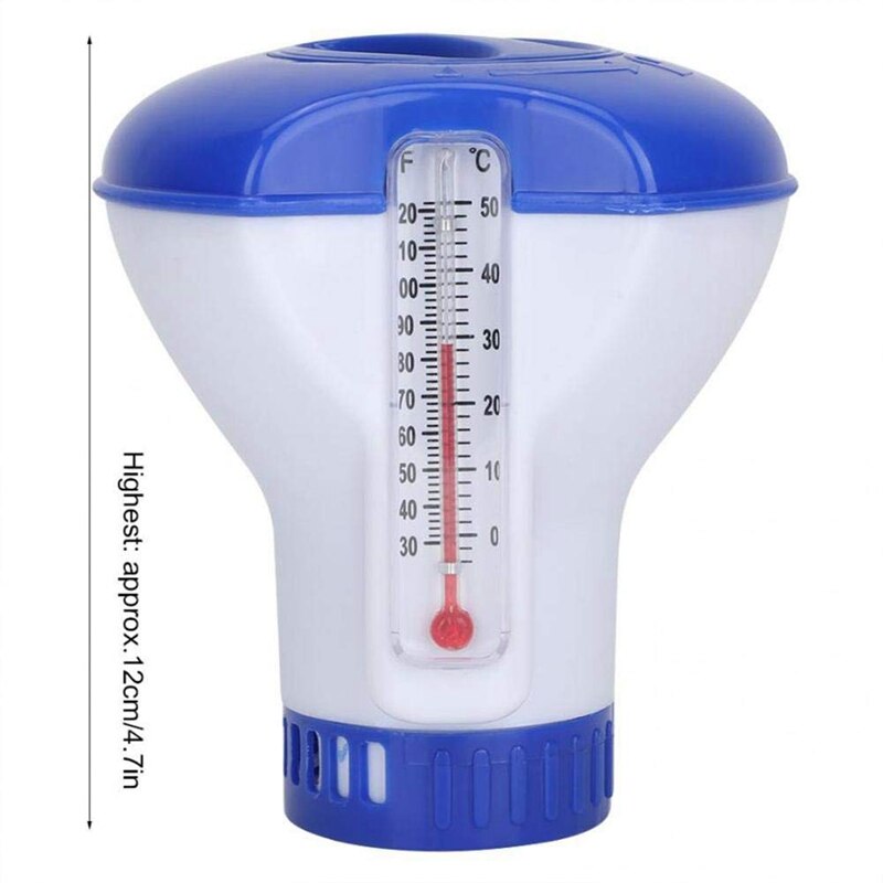 5 Inch Chemical Chlorine Dispenser Swimming Pool Floating Applicator with Thermometer Disinfection Automatic Applicator Pump