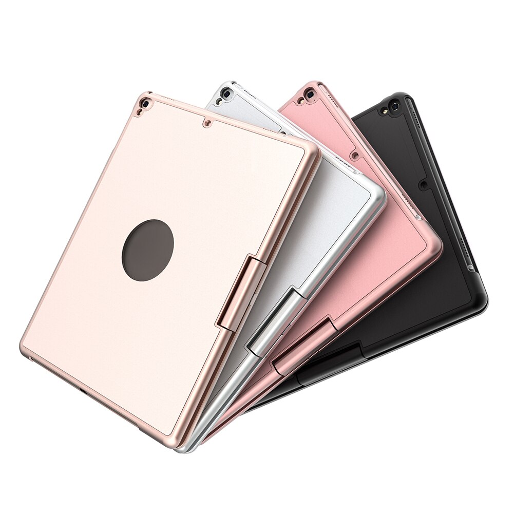 Aluminium Bluetooth Toetsenbord Voor Ipad 9.7 Ipod Air Tablet Draadloos Toetsenbord Met Achtergrondverlichting 360 Graden Roterende Back Cover