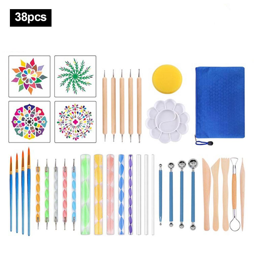Painting Rocks Dot Kit Mandala Dotting Tools Set For Painting Rocks Rock Stone Painting Pen Polka Dot Tool Template Cosmetic: Default Title