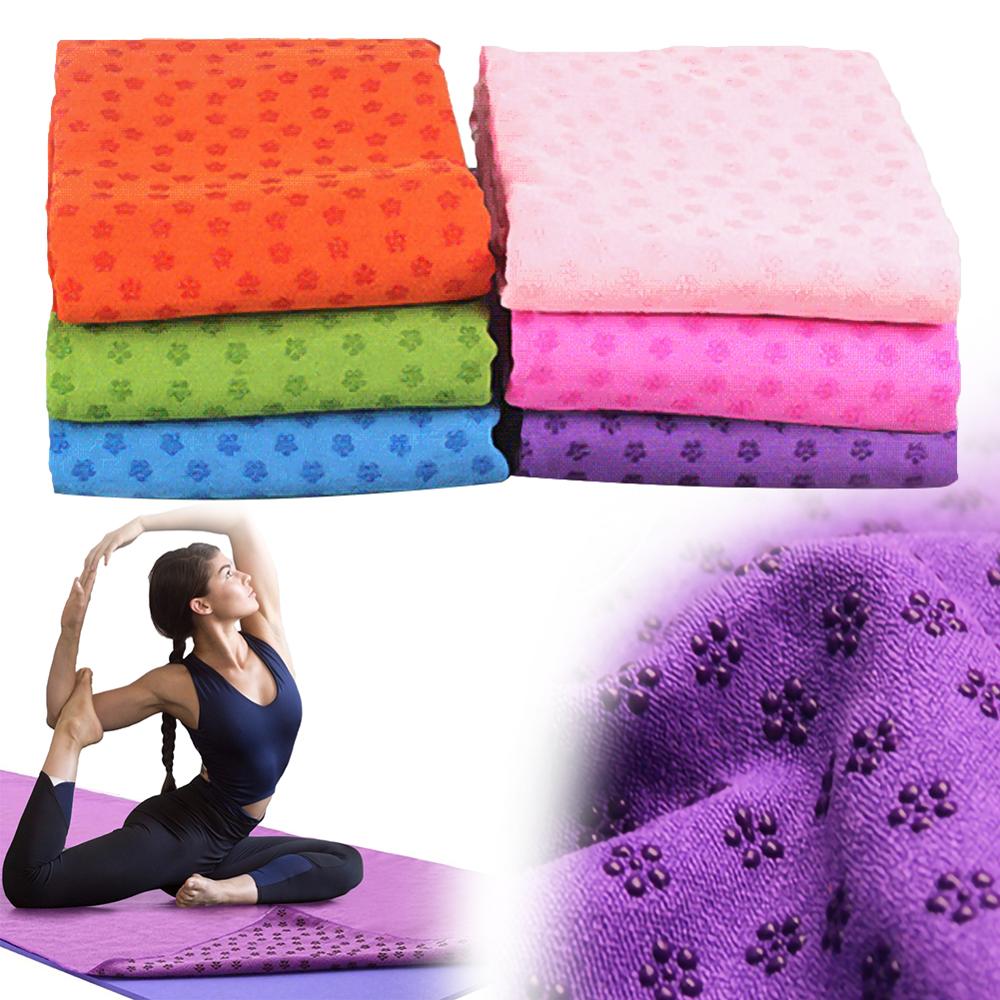 Skridsikker yoga håndklæde sport fitness rejse træning yogamåtte dække håndklæde tæppe skridsikre pilates yoga håndklæde