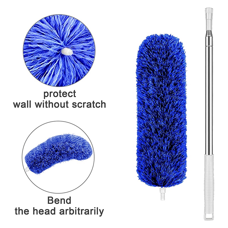 Reusable Microfiber Duster with Extension Pole,Reusable Bendable Duster Sets,for Cleaning Ceiling Fan,Ceiling,Furniture