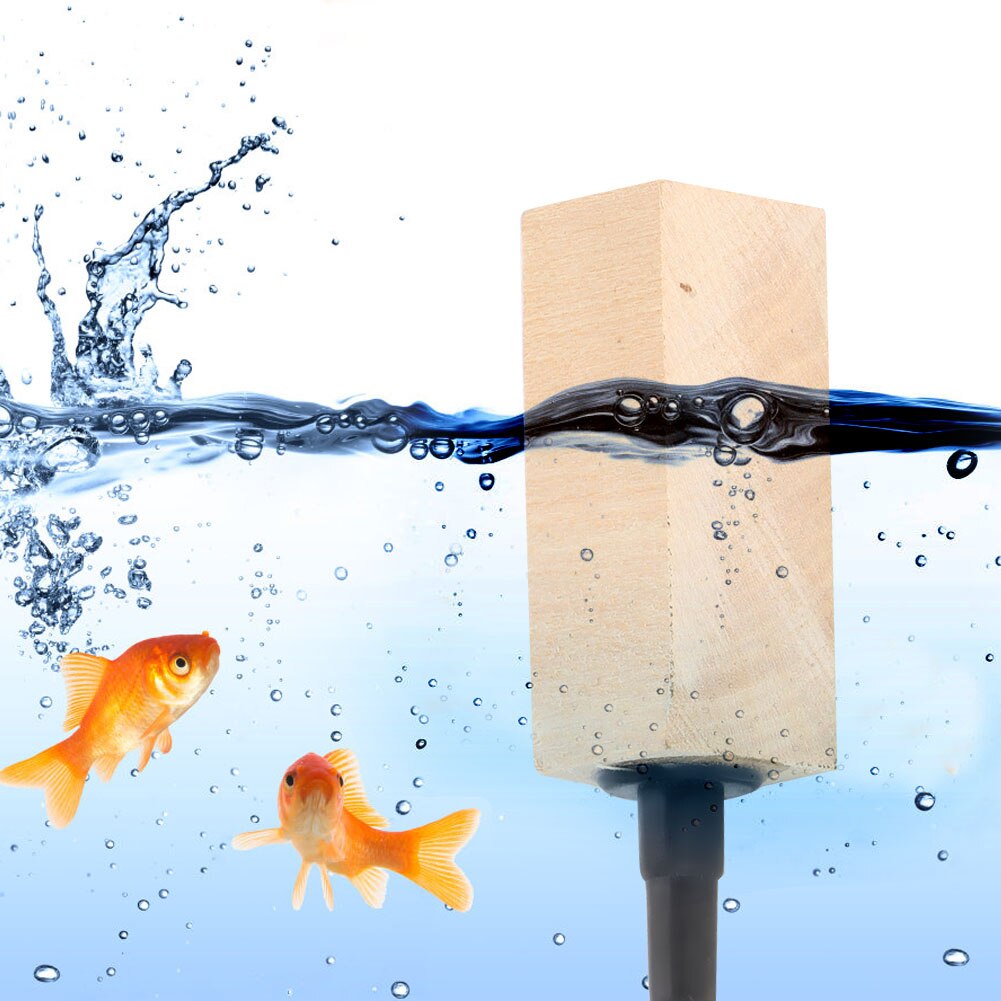 2 stuks/set natuurlijke houten luchtbelstenen diffuser voor aquariumvissen, houten luchtdiffuser geschikt voor zeeaquaria