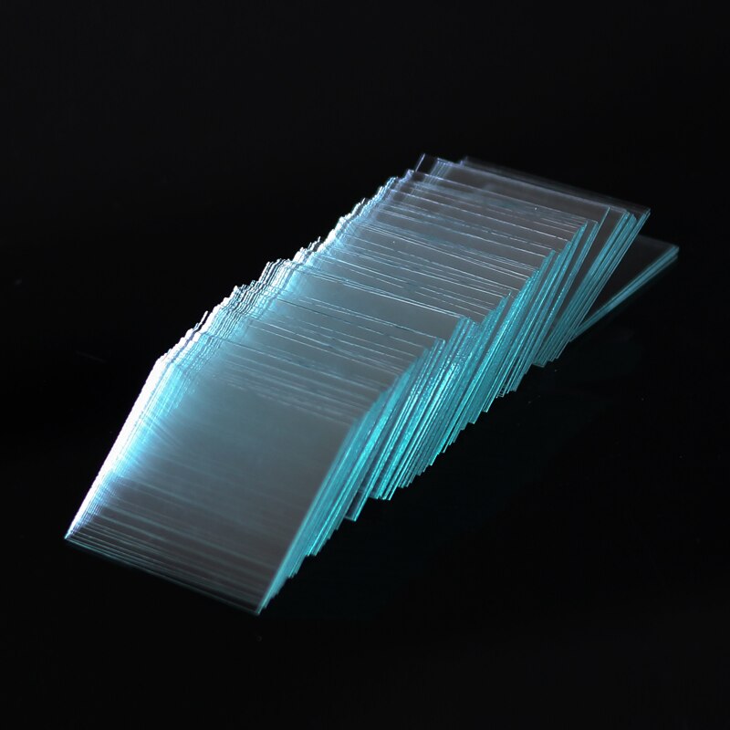 100 pieces Microscope Cover Glass 22x26mm Blood Cover Slide 0.5mm Thickness Microscope Blank Slide for Blood Cell Counting Board