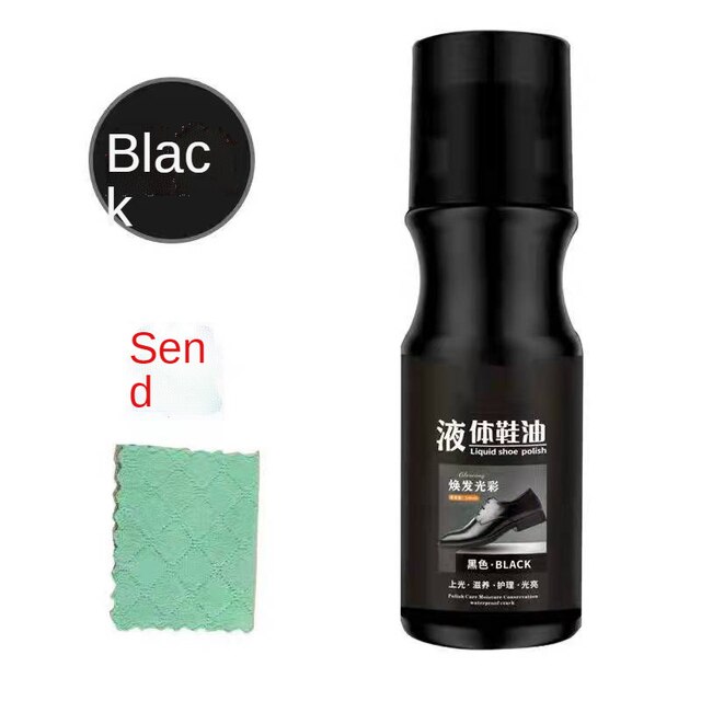 Schwarz Schuhcreme Farblose Flüssigkeit transparent Und Multifunktionale Leder Schuhe Wartung Öl Faul Schuh Bürsten Einteiliges: Schwarz