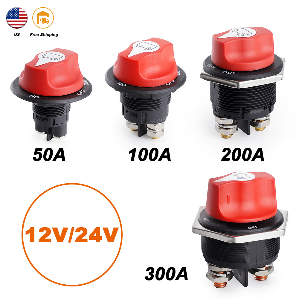 50A 100A 200A 300A Car Rally Battery Switch DC 12V Disconnecter Power Isolator Cut Off Switch Kit For Truck Car Motorcycle Boat