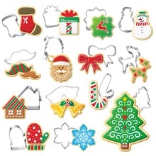 Kerstboom Sneeuwpop Cookie Cutters Candy Fondant Cookie Cutters Rvs Suiker Ambachtelijke Bakken Gebak Biscuit Mallen