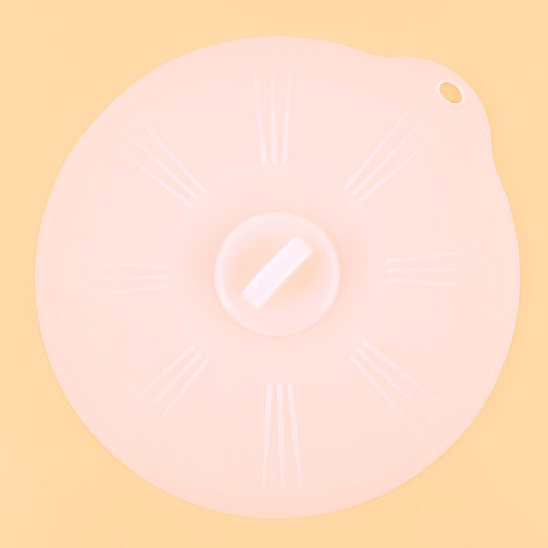 Siliconen Zuig Deksel-Kom Pan Kookpot Deksel Stretch Deksels Siliconen Pan Spill Stopper Cover Ronde Keuken gadgets: white