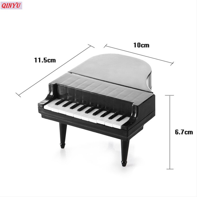 10pcs/set Piano Modeling Fruit Fork Eco-friendly ABS Easy Decoration Kitchen Bar Kids Dessert Forks Tableware 7Z: black