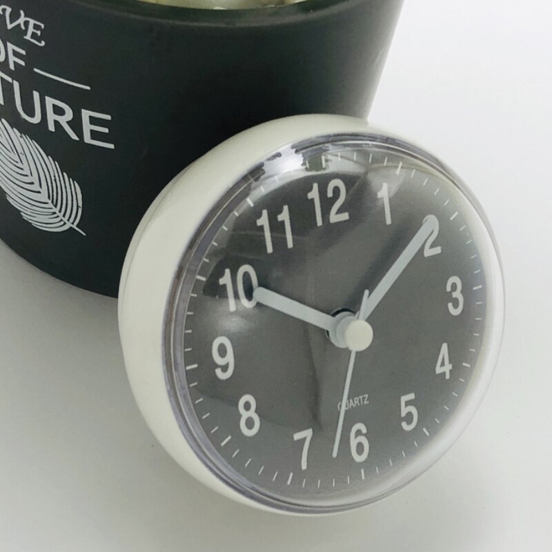 Mini horloge murale à ventouse, Anti-buée, étanche, 7cm, petite horloge de Table à Quartz pour salle de bain, cuisine, toilettes