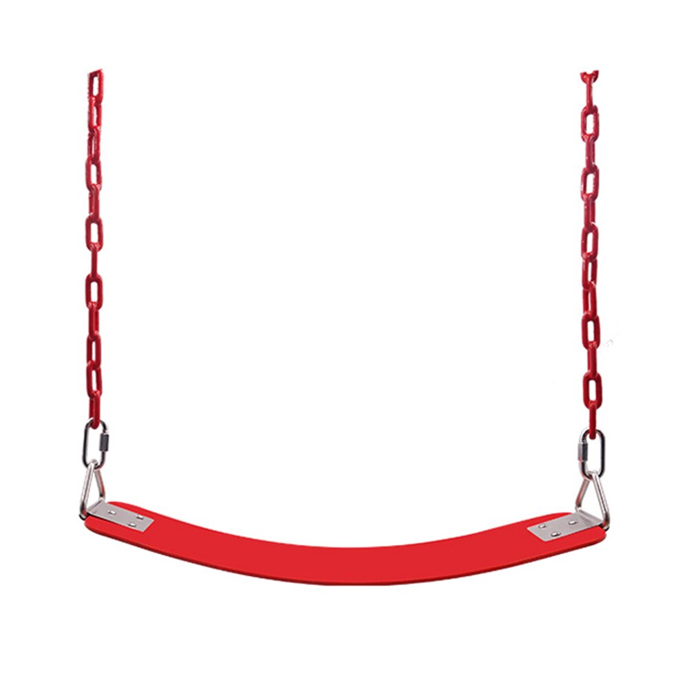 Plastic Tuin Swing Kids Opknoping Seat Speelgoed Met Hoogte Verstelbare Touwen Indoor Outdoor Speelgoed Regenboog Gebogen Boord Swing Stoel: Rood