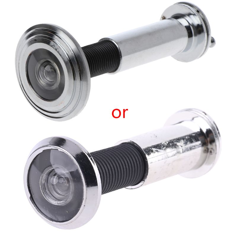 Stainless Steel Peephole for Front Door with Privacy Cover Hidden Security Door Viewer 200 Degree Wide Viewing Angle: Default Title