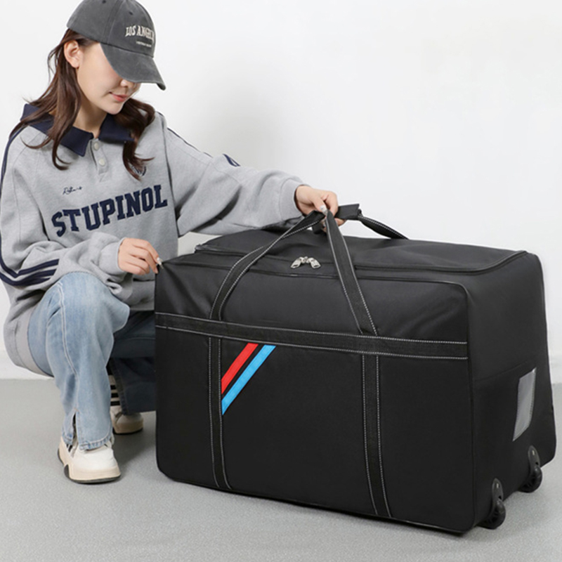Trolleytassen met grote capaciteit en wielen Opvouwbare bagage Tas op wielen Reiskoffer Waterdichte handtas Weekendrolbagage
