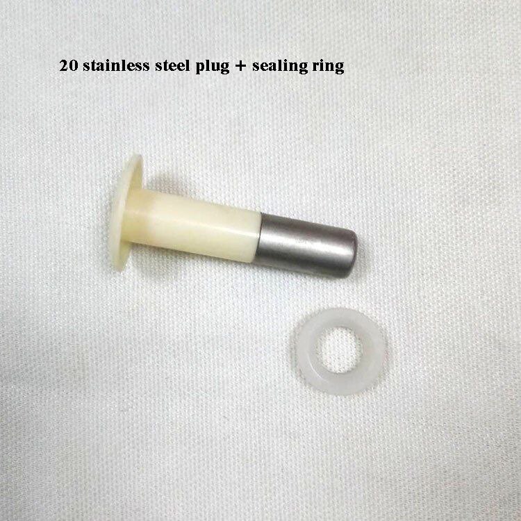 Solar Water Heater Water Tank Plugging Head Solar Accessories Stainless Steel Barrel Plug Plug Plug Bulkhead Breathable Cap: 20 plug sealing ring